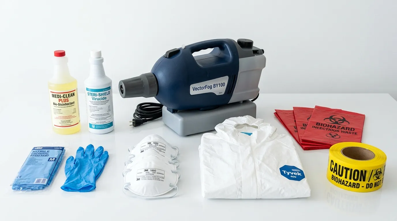 Professional biohazard remediation crew working in West Norriton