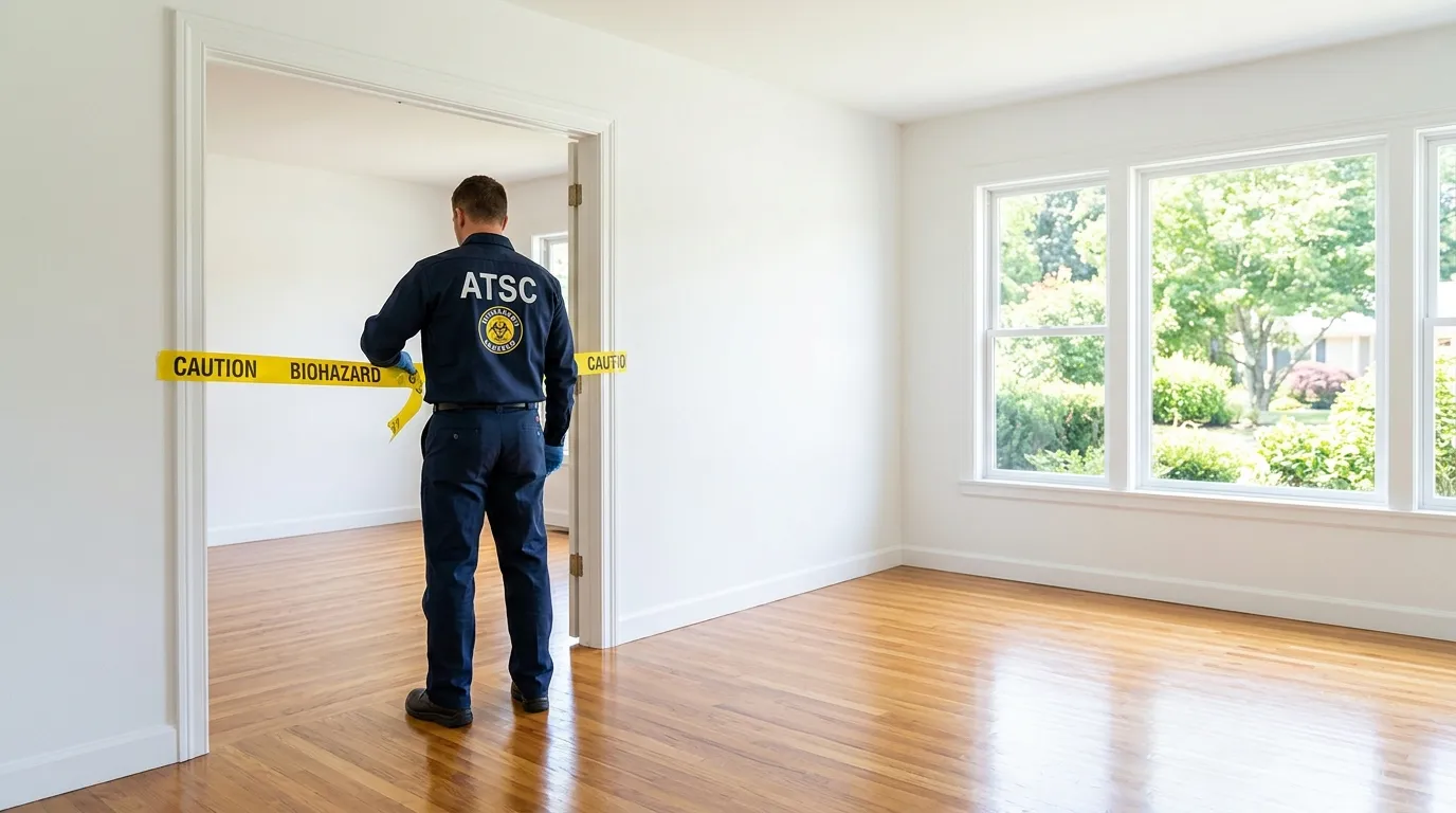 Certified biohazard cleanup crew performing Trauma Scene Cleanup in West Norriton